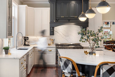 Transitional kitchen photo in Denver