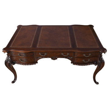 Mahogany and Leather French Desk