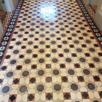 Cleaning a Victorian Tiled Entrance Hall in Headingley, Leeds