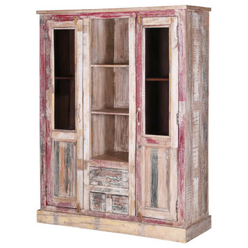 Blue Ridge Reclaimed Wood 2-Door Rustic Display Cabinet
