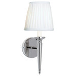 Norwell Lighting - Georgetown 1 Light Sconce, Polish Nickel - See Image 2 For Metal Finish