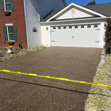 New Driveway with exposed Aggregate