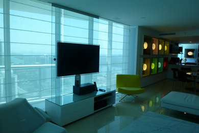 Living room - modern living room idea in Miami