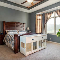 Medium Double Kennel with Drawers - Dog Kennels And Crates