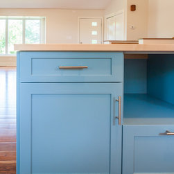 Shaker Blue 'LOVE' Island - Kitchen Cabinetry