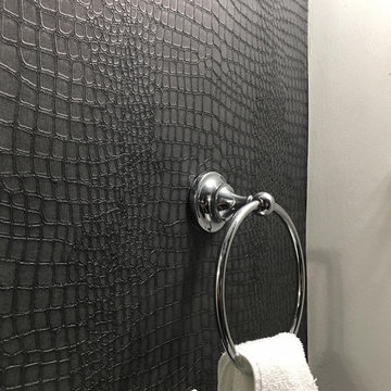 Crocodile wallpaper installation