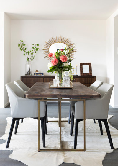 Transitional Dining Room by Uptown Property Styling