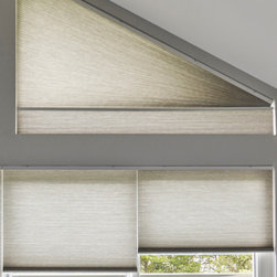 Linear Grey Cumulus Duette&reg; Blind - Window Blinds