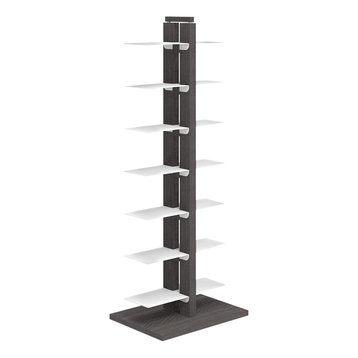 Zia Bice Medium Column Bookcase, Black