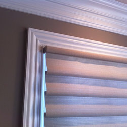 Hunter Douglas - Vignette Roman Shades Shallow Close Up Install - Roman Shades