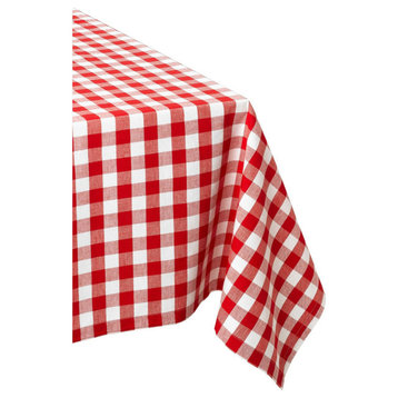 DII Red/White Checkers Tablecloth