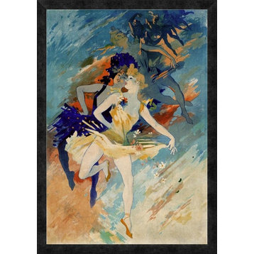 "Les Arts / La Danse" Framed Canvas Giclee by Jules Cheret, 23"x32"