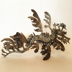 Bronze Leafy Sea Dragon Sculpture (Horizontal Version) - Sculptures