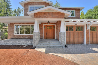 Large elegant brown three-story wood gable roof photo in San Francisco