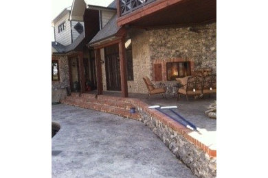 Example of a mountain style patio design in Other