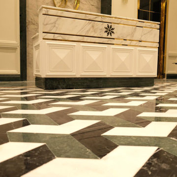 Verde Guatemala Marble , Satin Onyx, Black Orion Marble , Calacatta Marble