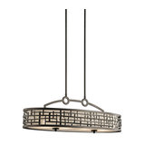 Olde Bronze Oval Island Chandelier - 4 x 100W E27