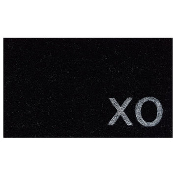Black XO Doormat