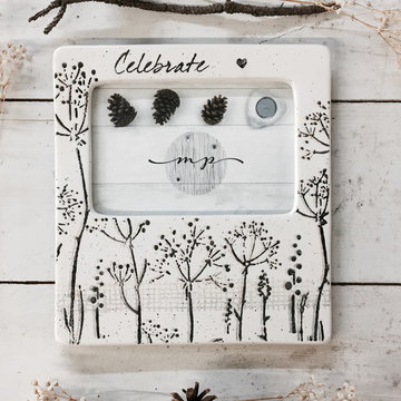 Baby's Breath Tabletop Ceramic Photo Frame