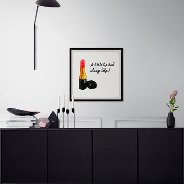 "A Little Lipstick Always Help II" Framed Painting Print