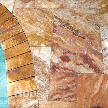 POOL REMODEL WITH TRAVERTINE PAVERS