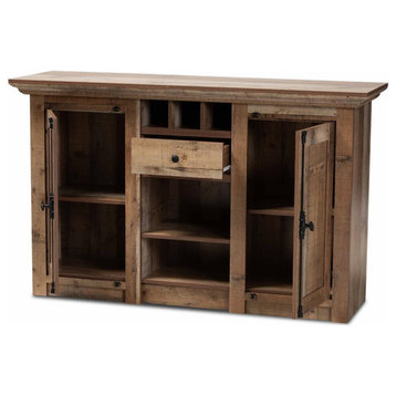 Albert Modern and Contemporary Farmhouse Rustic Finished Wood 2Door Dining...
