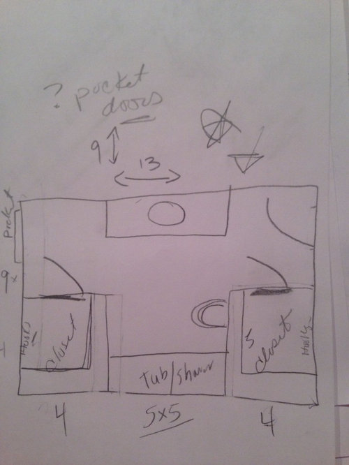 Jack and Jill bathroom with closets?