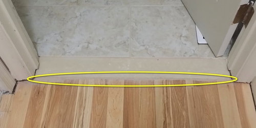 Tile To Wood Transition And Door Frame, How To Transition Flooring In A Doorway