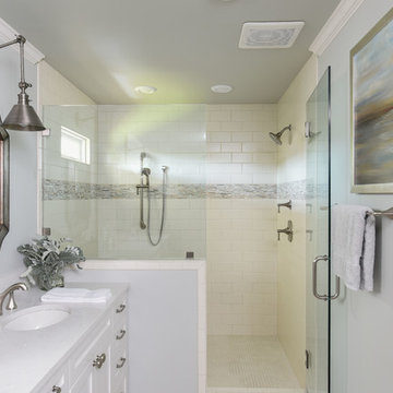 Transitional Bath with Industrial Flair
