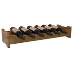 Wine Racks America - 6-Bottle Mini Scalloped Wine Rack, Redwood, Oak+ Satin - Decorative 6 bottle rack with pressure-fit joints for stacking multiple units. This rack requires no hardware for assembly and is ready to use as soon as it arrives. Makes the perfect gift for any occasion. Stores wine on any flat surface.