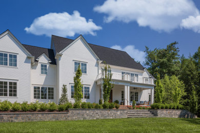 Country white exterior home photo in DC Metro