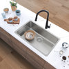STYLISH 29 inch Single Bowl Undermount and Drop-in Stainless Steel Kitchen Sink