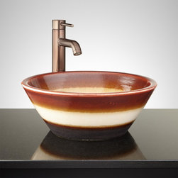 EDUARD HAND-GLAZED VESSEL SINK - DESERT SAND - Bathroom Sinks