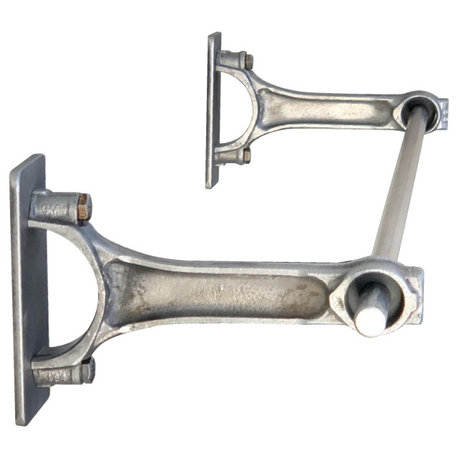 Piston Connector Rod Pot & Pan Hanger 34" (rustic & polished steel), Polished St