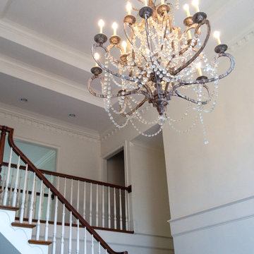 Grand Foyer with Painted Kitchen Cabinets
