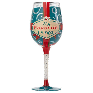 "My Favorite Things" Wine Glass