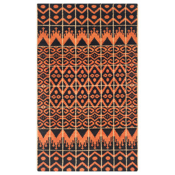 Safavieh Kenya Collection KNY609 Rug, Orange/Black, 3' X 5'
