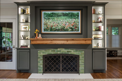 Inspiration for a modern living room remodel in Kansas City
