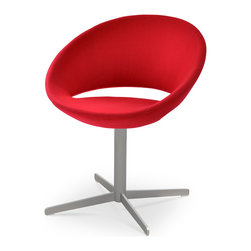 CRESCENT 4 STAR- RED WOOL - Dining Chairs