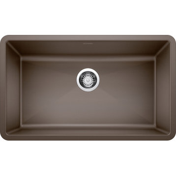Blanco 440147 18.8"x32" Granite Single Undermount Kitchen Sink, Cafe Brown