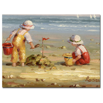 'At the Beach' Canvas Art by Rosa