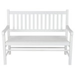 Shine Company - Shine Company Eden Garden Bench, White - Create an inviting gathering place for family and friends with this Eden Garden Bench from Shine Company. This is the perfect compliment to any front porch, walkway, garden or deck. Spend some time outdoors and watch the kids play, or invite the neighbors over for a visit. This sturdy cedar bench features an arched back design and ample 45-inch seating area.