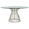 Lexington Ariana Riviera Stainless Center Table With 60" Glass Top
