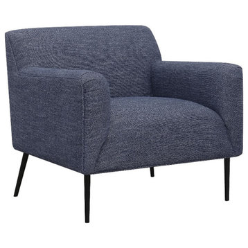 Pemberly Row Fabric Upholstered Tight Back Accent Chair Navy Blue
