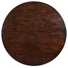Coffee Table Glenbrook Round Old World Antiqued Black Solid Wood