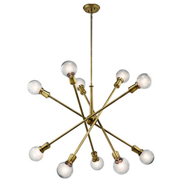 10 Light Large Chandelier - Contemporary inspirations - 53.5 inches tall by 47