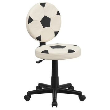 Scranton & Co Soccer Task Office Chair in Black and White