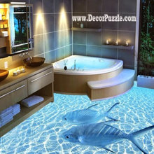 3D bathroom floor murals designs and self leveling floors