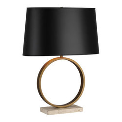 Robert Abbey - Robert Abbey Logan Travertine Table Lamp - Table Lamps