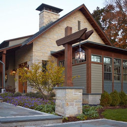 Front Entryway to a Transitional Style Home - Outdoor Wall Lights And Sconces